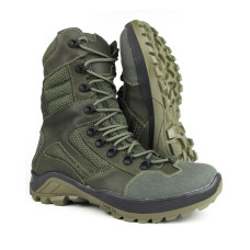Берцы тактические летние S01O Olive с сеткой и классической шнуровкой